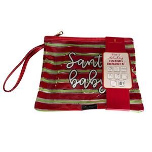 Simply Southern Santa Baby Wristlet Bag with Essentials Holiday Christmas